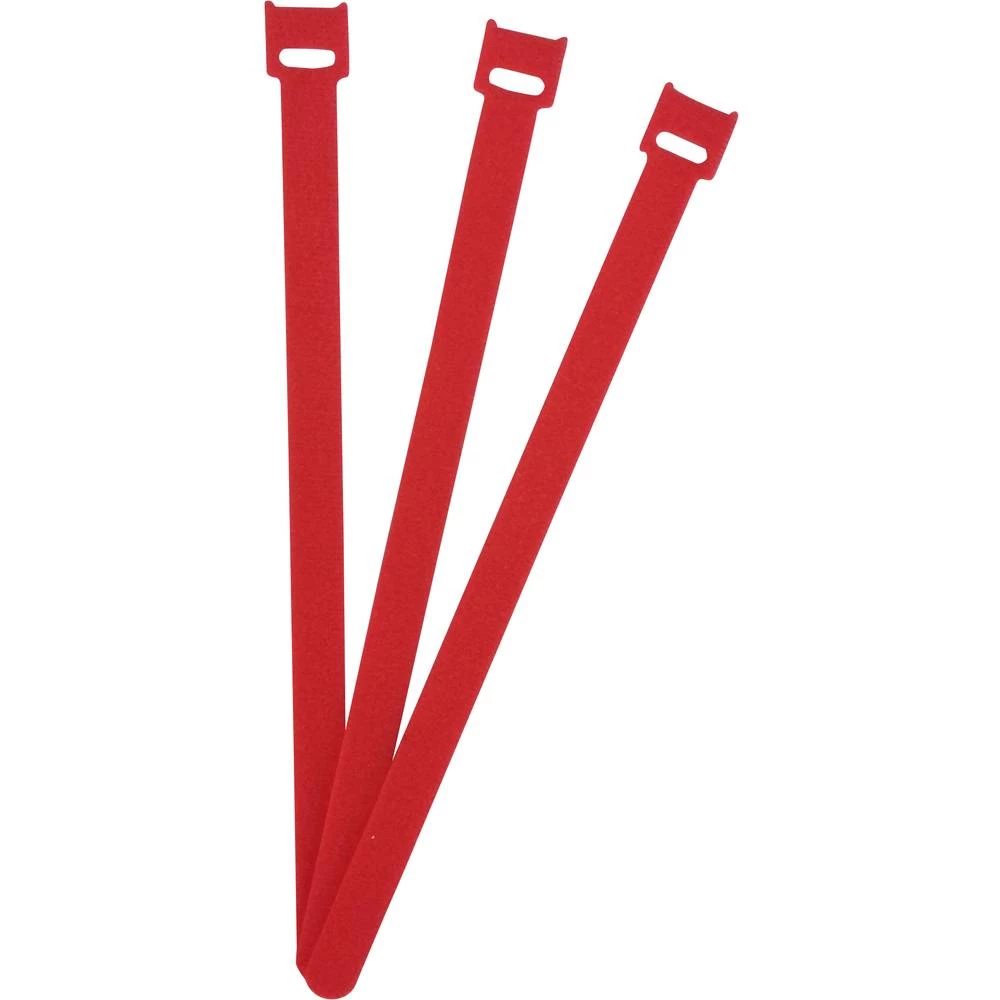 FASTECH® prianjajuća kabelska vezica za povezivanje grip i mekana vunena tkanina (D x Š) 250 mm x 13 mm crvena 100 kom. slika