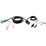 KVM Priključni kabel [1x Muški konektor VGA, 3,5 mm banana utikač, 3,5 mm banana utikač, Muški konektor USB 2.0 tipa A, Muški ko