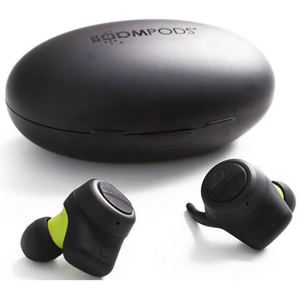 Bluetooth&reg; Sportske Naglavne slušalice Boompods Boombuds U ušima Otporne na znojenje, Vodootporne Crna slika