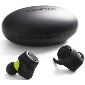 Bluetooth® Sportske Naglavne slušalice Boompods Boombuds U ušima Otporne na znojenje, Vodootporne Crna slika