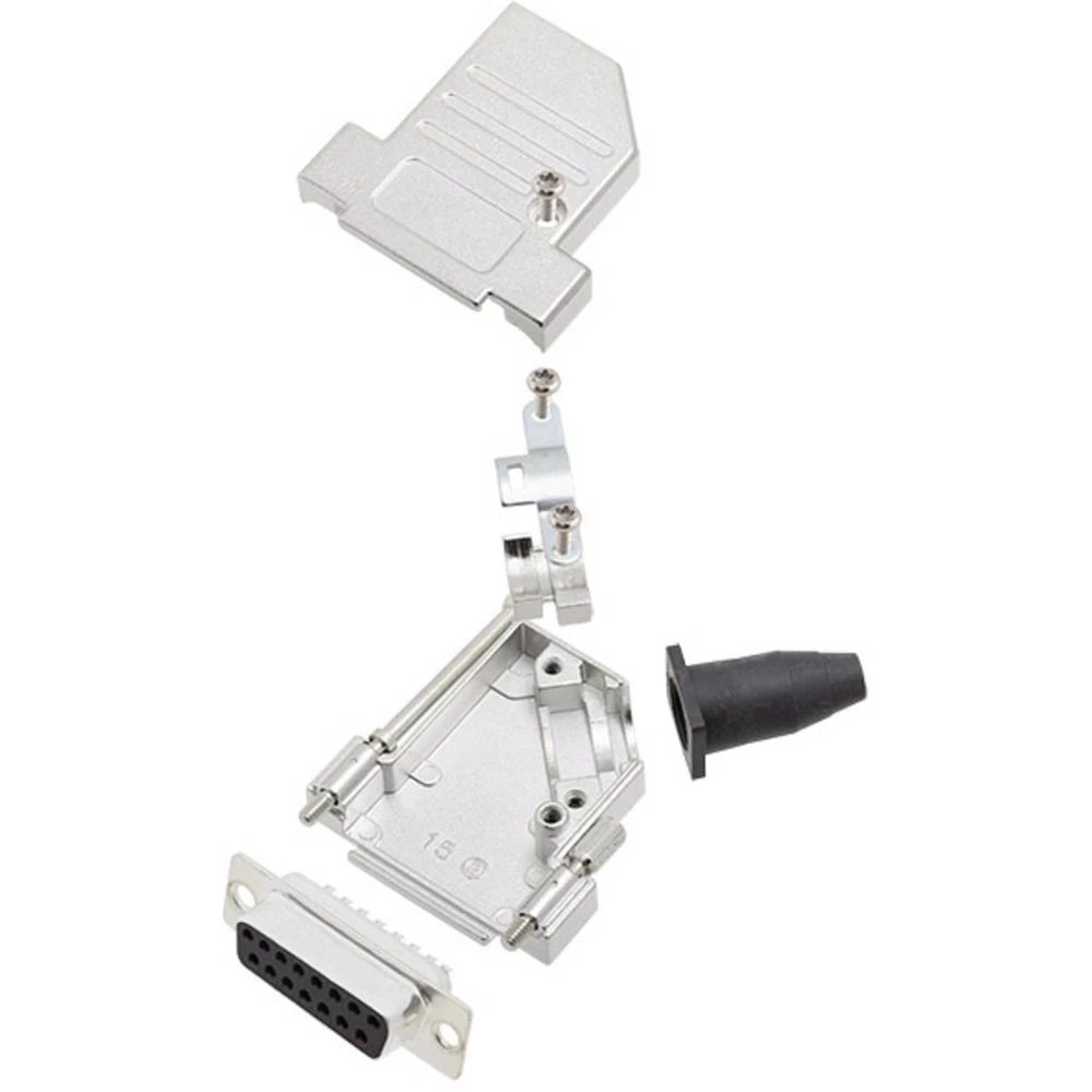 Višestruki ženski konektor D-SUB komplet 45 ° Broj polova: 15 Lemni kup Amphenol 1 ST slika