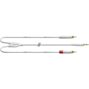 Audio Adapter cable [1x 3,5 mm banana utikač - 2x Muški cinch konektor] 3 m Bijela Cordial slika