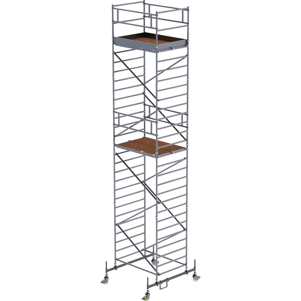 Günzburger Steigtechnik 173735 na roli montaža bez alata Radna visina (maks.): 9.5 m slika