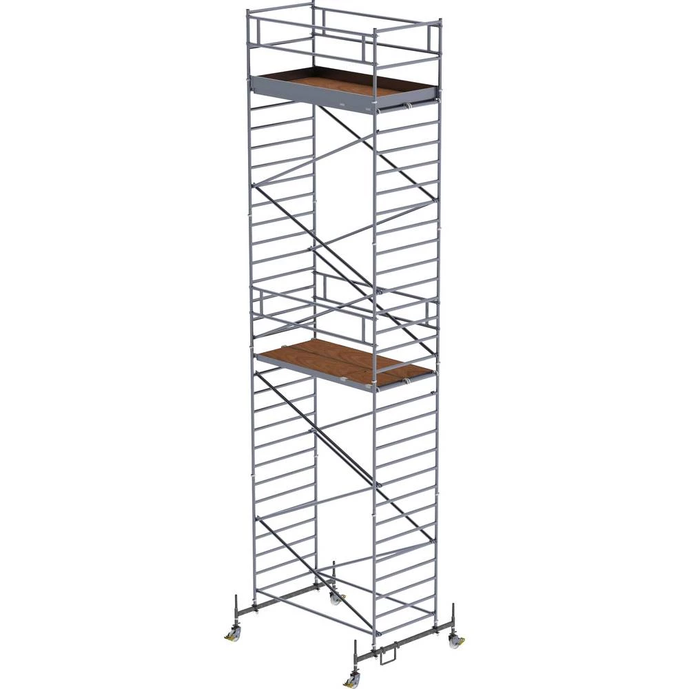 Günzburger Steigtechnik 174835 na roli montaža bez alata Radna visina (maks.): 10.5 m slika