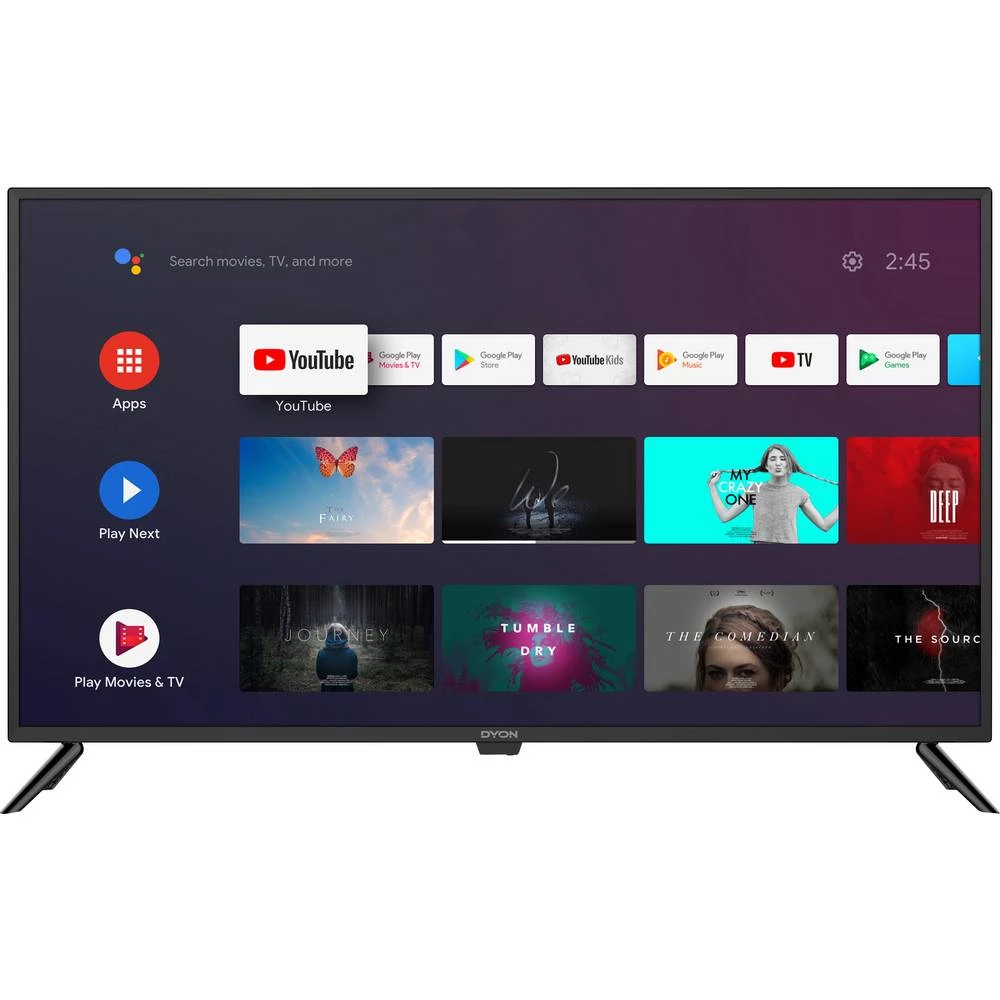Dyon DYON Smart 42 AD LED-TV 105.4 cm 41.5 palac Energetska učinkovitost 2021 G (A - G) full hd, dvb-c, dvb-s2, DVB-T2, Smart TV, WLAN, ci+ crna slika