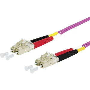 Staklena vlakna Svjetlovodi Priključni kabel [2x Muški konektor LC - 2x Muški konektor LC] 50/125 µ Multimode OM4 1 m Metz slika