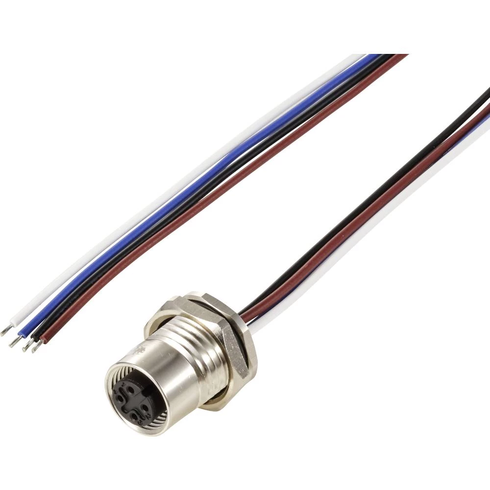 TRU COMPONENTS TC-12833048 ugrađena utičnica za senzor/aktivator M12 ženski, ugradbeni 0.5 m Broj polova: 4 1 St. slika