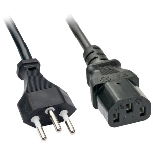 LINDY struja priključni kabel [1x švicarski utikač - 1x ženski konektor iec c13, 10 a] 5 m crna slika
