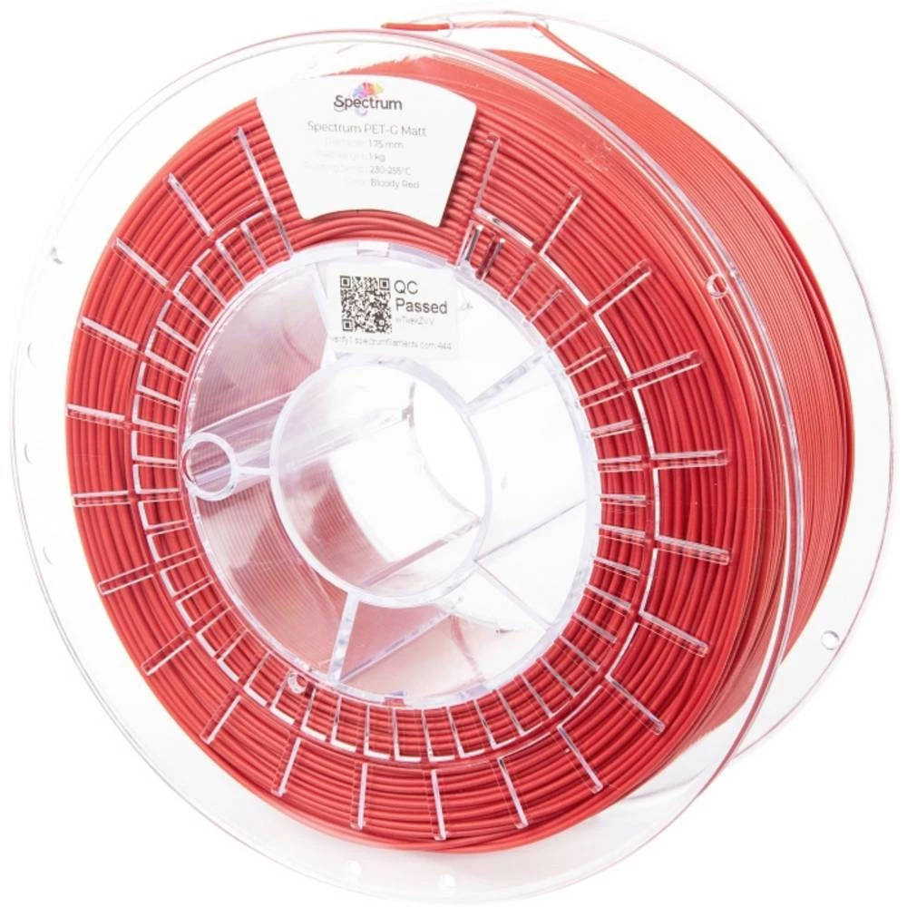Spectrum Filaments 80546 PET-G MATT 3D pisač filament PETG mat, UV otporan, bez iskrivljenja 1.75 mm 1000 g bloody red, slika
