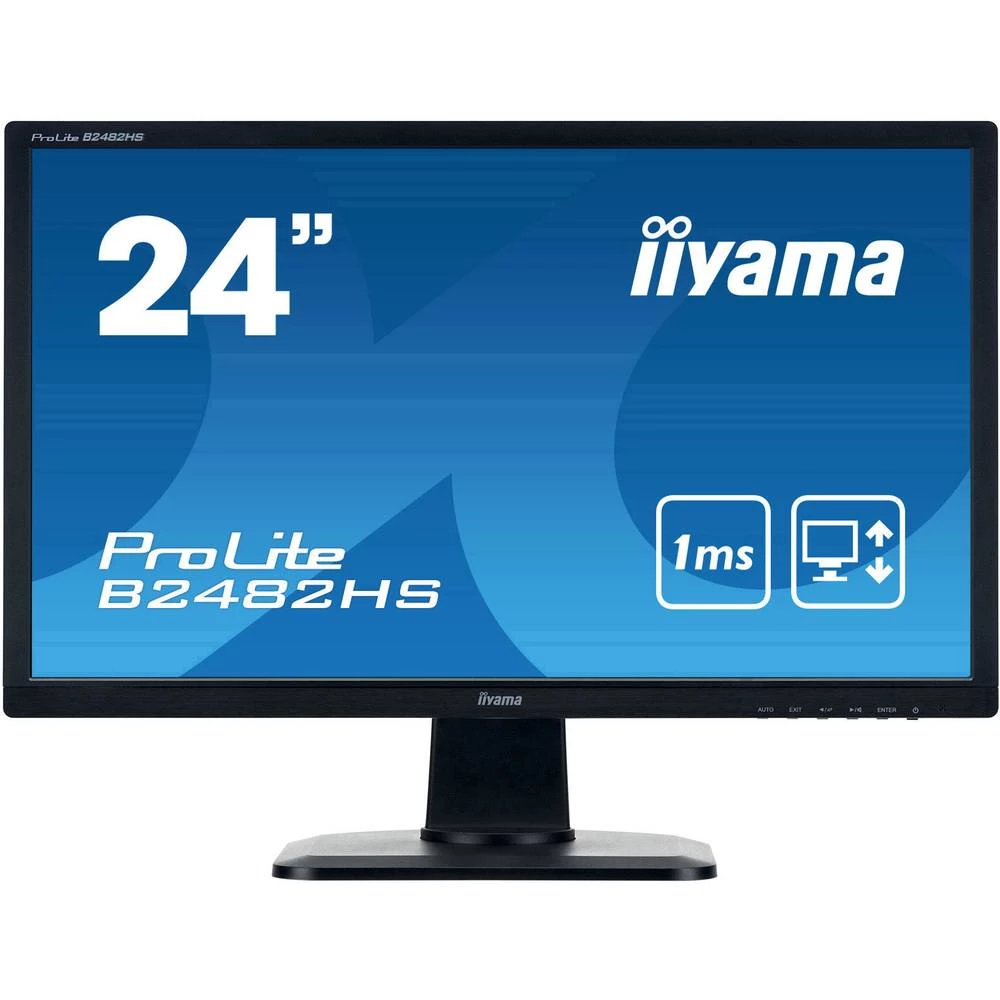 LED zaslon 61 cm (24 ") Iiyama ProLite B2482HS-B1 ATT.CALC.EEK A (A++ - E) 1920 x 1080 piksel Full HD 1 ms HDMI&trade;, VGA, DVI slika