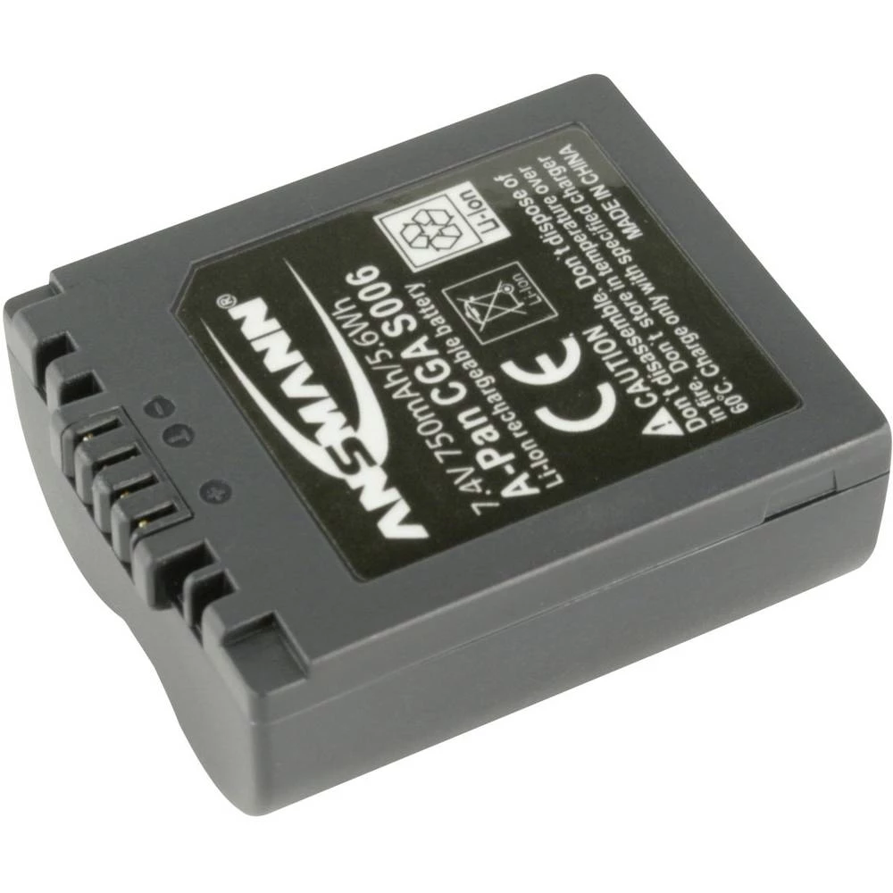 Kamera-akumulator Ansmann Zamjenjuje originalnu akU. bateriju CGA-S006, DMW-BMA7 7.4 V 750 mAh A-Pan CGA S006 slika