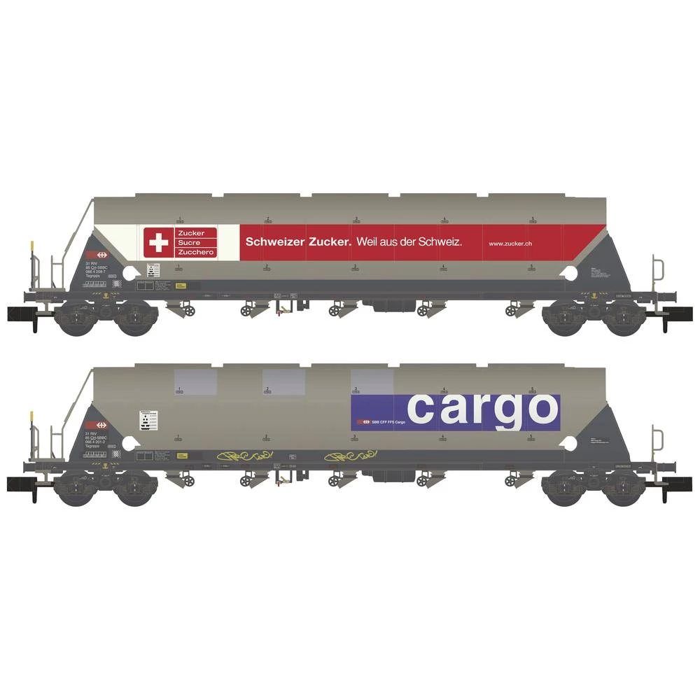 Hobbytrain H23479 N Set od 2 silos vagona Taggnpps iz SBB Carga slika