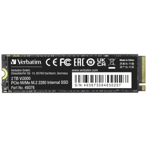 Verbatim Vi3000 2 TB unutarnji M.2 PCIe NVMe SSD 2280 PCIe nvme 3.0 x4 maloprodaja 49376 slika