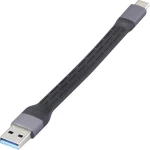 Renkforce USB kabel USB 2.0 0.15 m crna fleksibilan RF-6738048