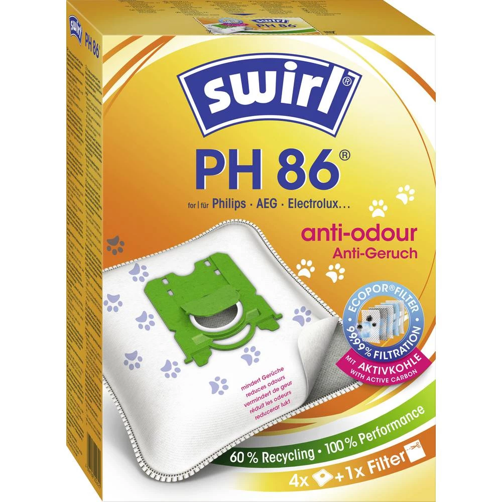 Swirl PH 86 EcoPor Anti Odour vrećica za usisivače 4 kom. slika