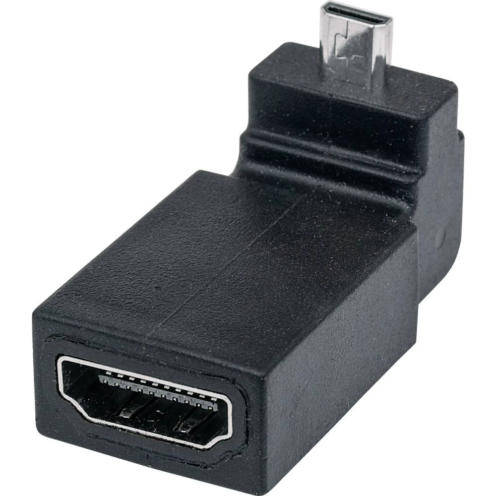 HDMI Adapter [1x Muški konektor Micro HDMI tipa D - 1x Ženski konektor HDMI] Crna pozlaćeni kontakti Manhattan slika