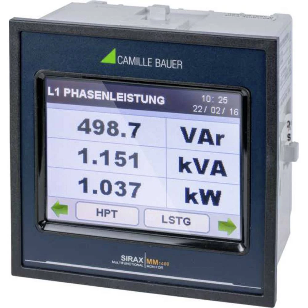 Camille Bauer SIRAX MM1400 Višenamjenski indikator za velike trenutne veličine s TFT zaslonom osjetljivim na dodir i RS485 Modbu slika