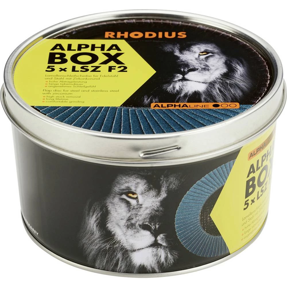 Rhodius 209312 RHODIUS LSZ F2 BOX preklopna ploča 115 x 22,23 mm K40 INOX kutna promjer 115 mm    5 St. slika