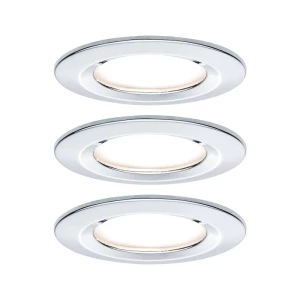 LED ugradna svjetiljka Nova osnovni set kruta IP44 okrugla 78mm GU10 3x6.5W 230V 2700K krom Paulmann  ugradno svjetlo za kupaonicu 3-dijelni komplet    19.5 W  krom (sjajan) boja slika