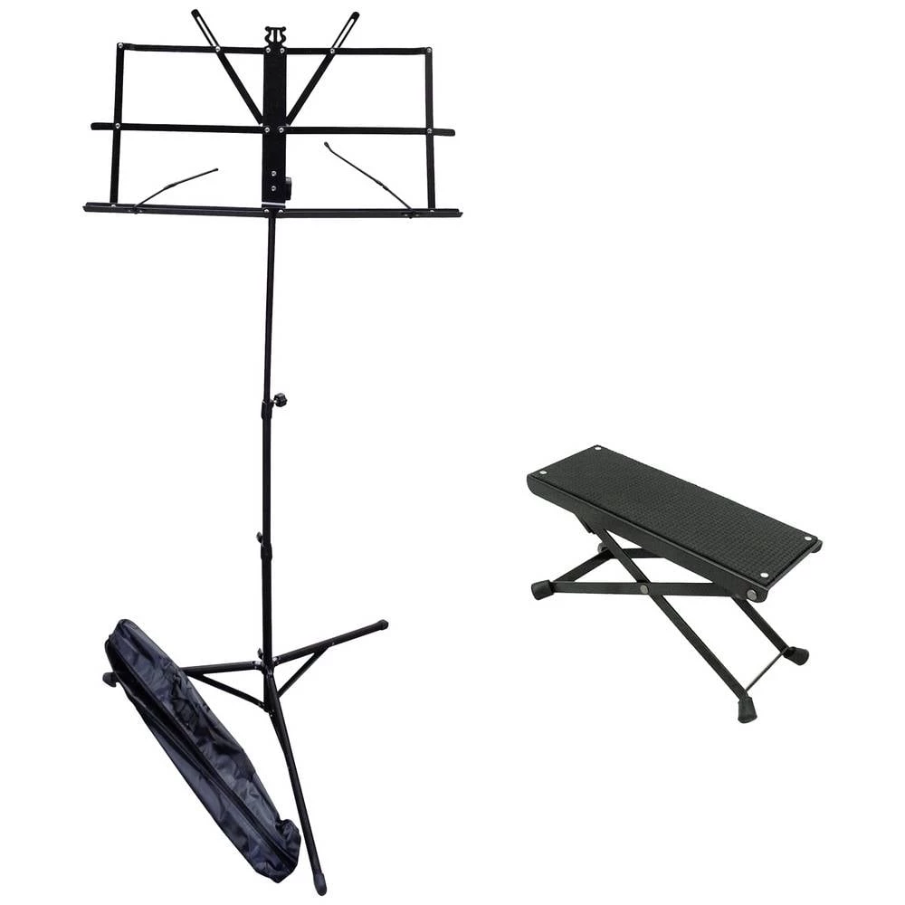 MSA Musikinstrumente Set ANS2,AFS5 stalak za note + podnožje crna slika