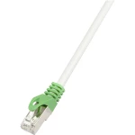 LogiLink RJ45 (prekrižene) mreža priključni kabel cat 6 S/FTP 2.00 m siva vatrostalan, pletena zaštita, sveukupno zaštićen, bez halogena, dvostruko zaštićen