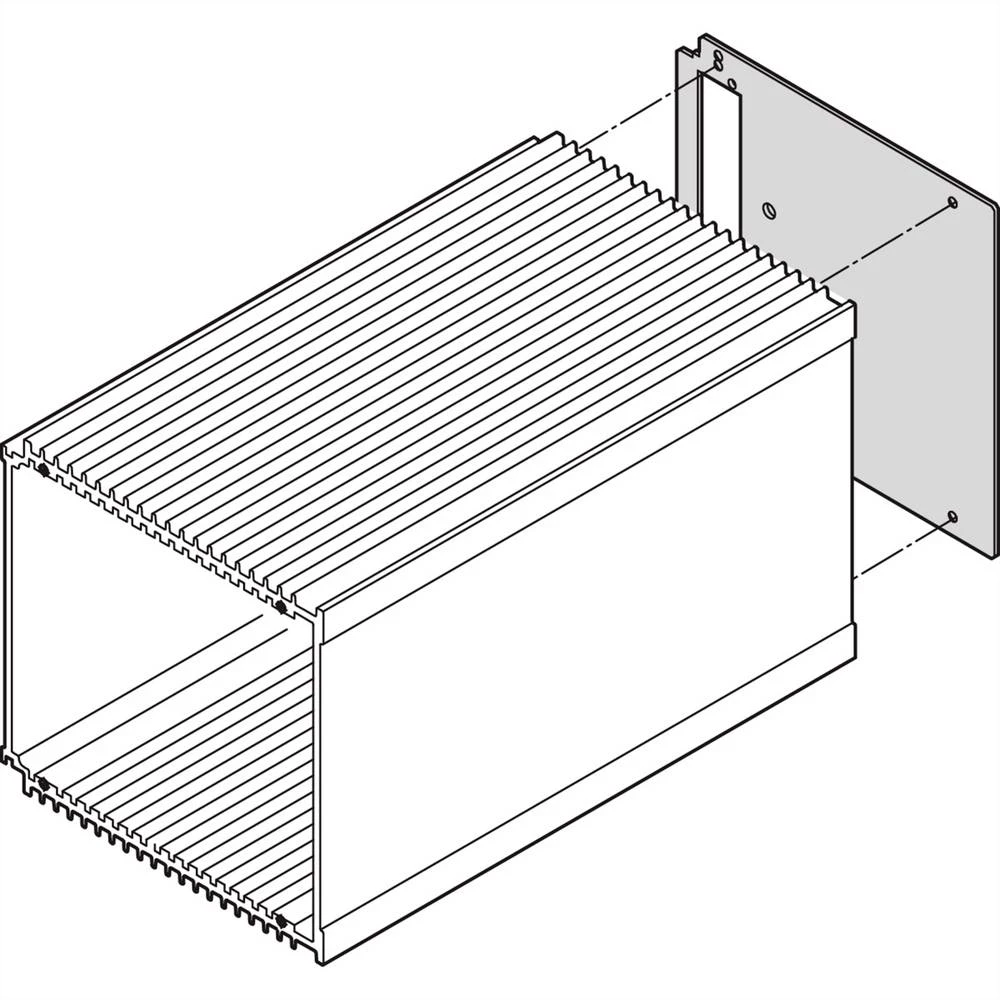 SCHROFF stražnja stijenka - STRAŽNJA STIJED HF KAZETA 7TE Schroff 30809641 stražnja ploča 10 St. slika