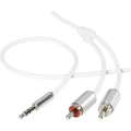 SpeaKa Professional-Činč/JACK audio priključni kabel [2x činč utikač - 1x JACK utikač 3.5 mm] 0.80 m bijeli SuperSoft slika