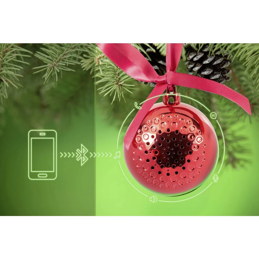 Technaxx Christmas Speaker Bluetooth zvučnik crvena slika