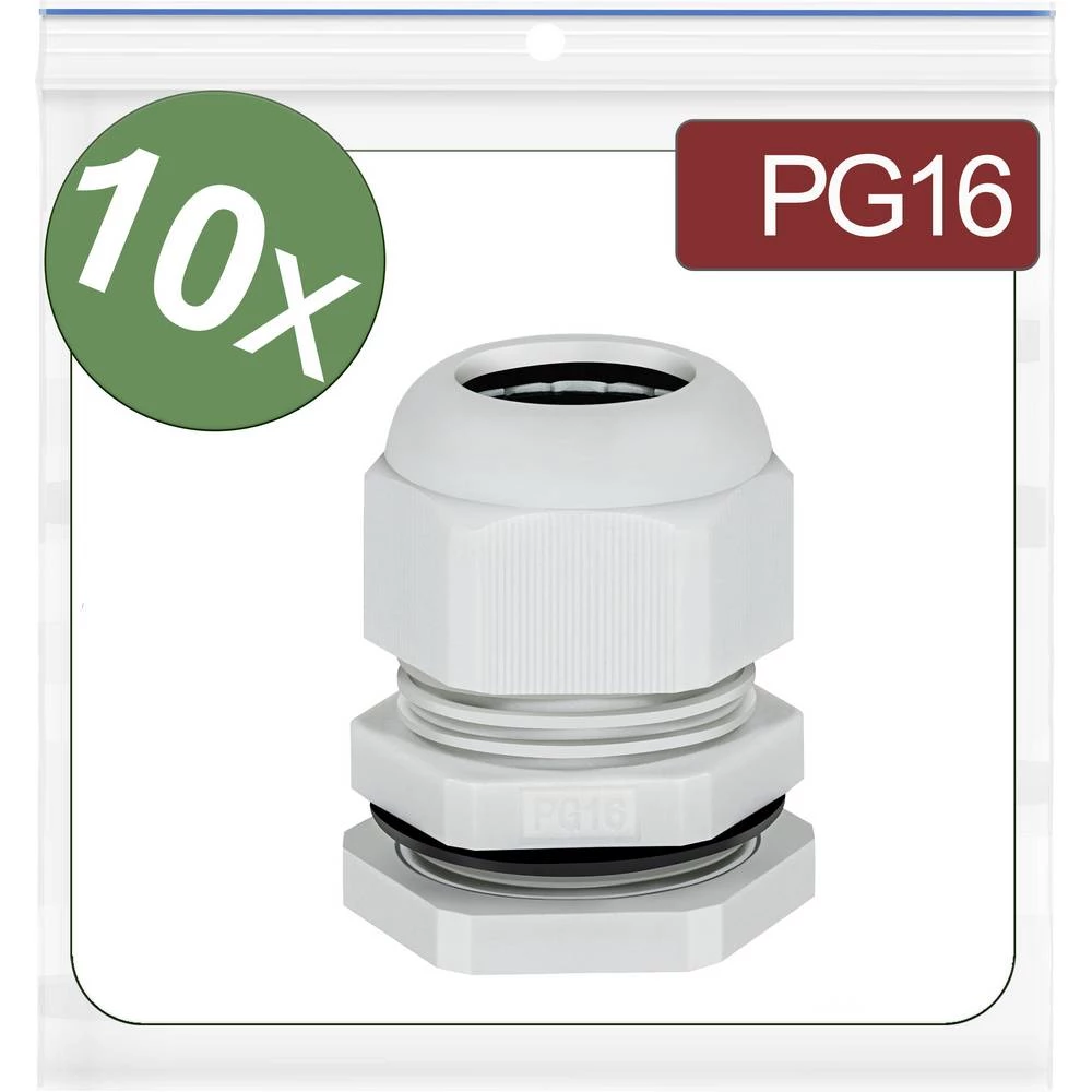 Quadrios 24CA395 kabelska uvodnica  PG16  poliamid siva 10 St. slika
