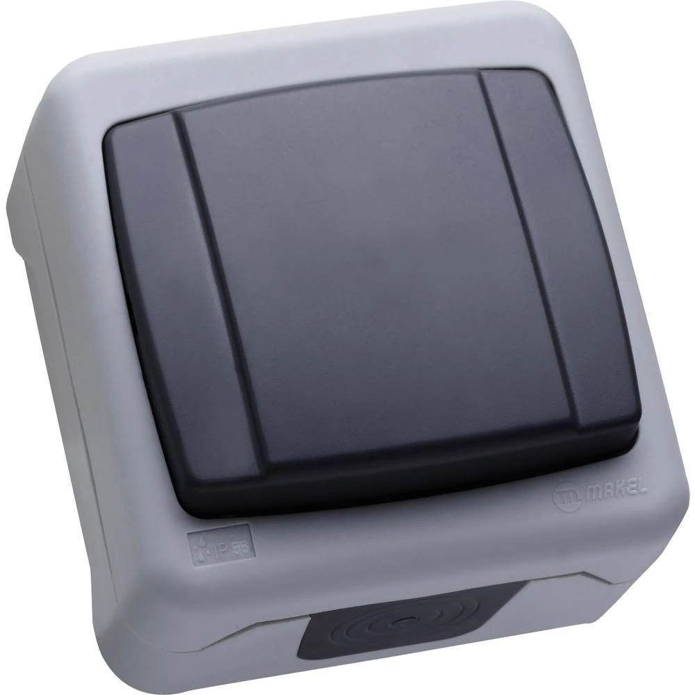 Makel Prekidač struje plus IP44 Siva 36064101 slika