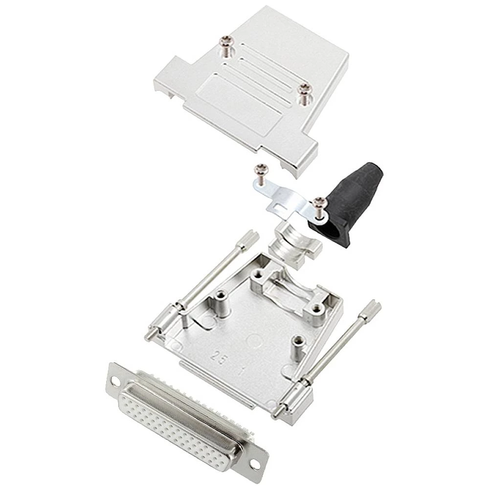 Višestruki ženski konektor D-SUB komplet 180 ° Broj polova: 44 Lemni kup encitech DTSL25-LJSRG-T-HDS44-W-K 1 ST slika