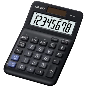 Casio MS-8F stolni kalkulator crna Zaslon (broj mjesta): 8 baterijski pogon, solarno napajanje (Š x V x D) 101 x 148.5 x 27.6 mm slika