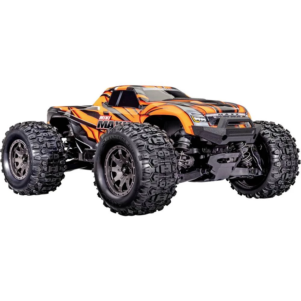 Traxxas Mini Maxx BL-2s narančasta bez četkica 1:10 RC model automobila električni monstertruck pogon na sva četiri kota slika