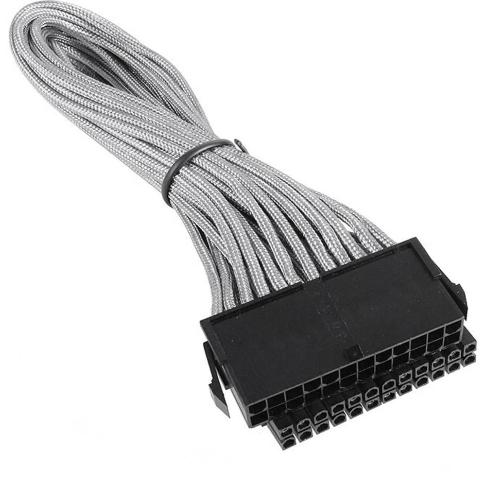 Struja Produžetak [1x 24-polni električni muški konektor ATX - 1x 24-polni električni ženski konektor ATX] 30 cm Srebrna, Crna B slika