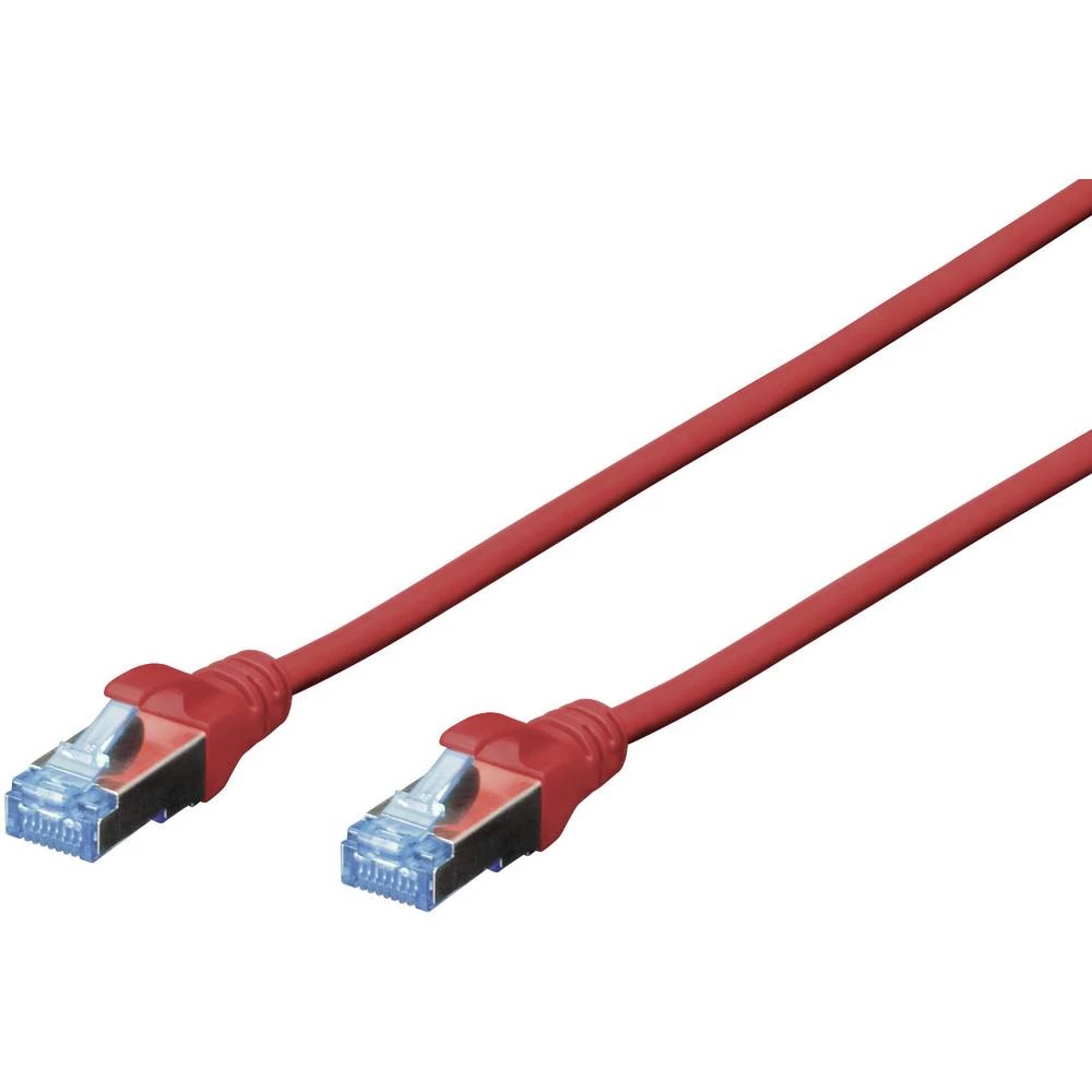 Digitus DK-1532-005/R RJ45 mrežni kabel, Patch kabel cat 5e SF/UTP 0.50 m crvena upleteni parovi 1 St. slika