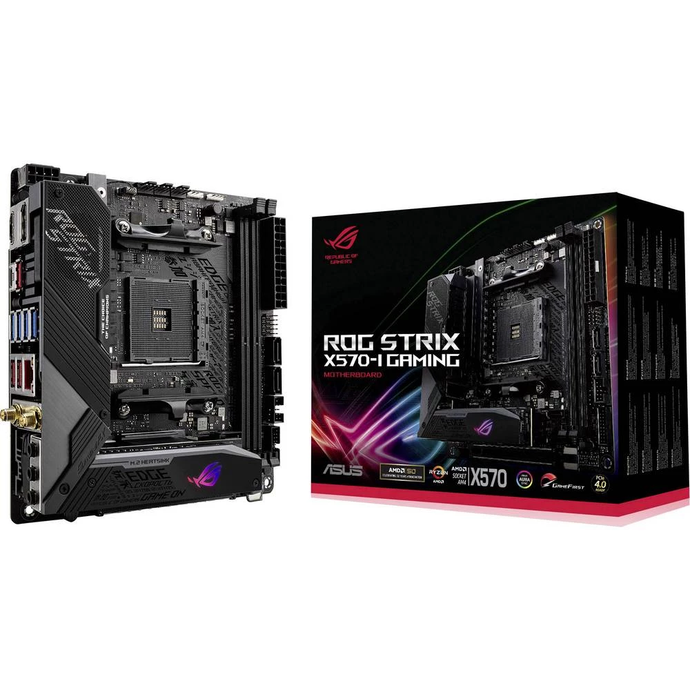 Asus ROG STRIX X570-I GAMING matična ploča Baza AMD AM4 Faktor oblika Mini-ITX Set čipova matične ploče AMD® X570 slika