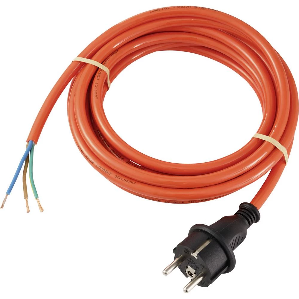 Sygonix SY-6978286 struja priključni kabel narančasta 5.00 m slika