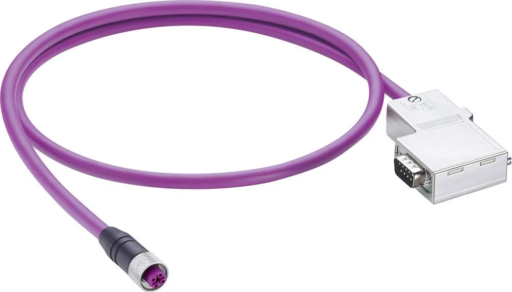 Podatkovni utični konektor za senzor/aktivator, konfekcioniran M12 Žženski konektor, ravni, Kutni muški konektor 5 m Broj polova slika