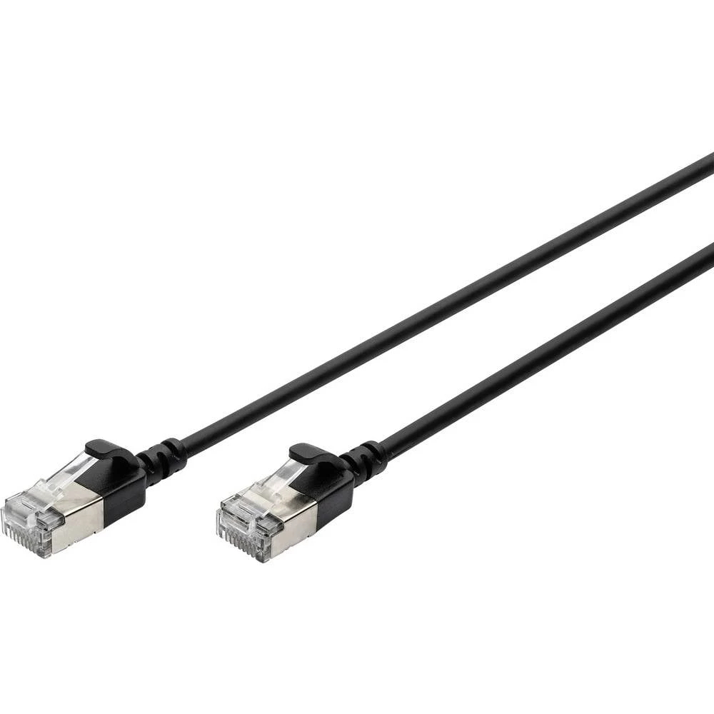 Digitus DK-1632-A-005S-BL RJ45 mrežni kabel, Patch kabel CAT 6a F/FTP 0.5 m crna kodiran u boji, sa zaštitom, višežičan, slika