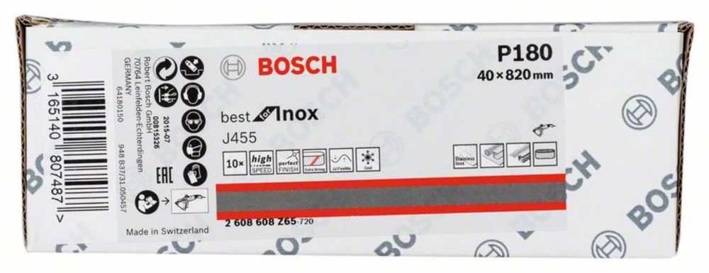 Bosch Accessories Best for Inox 2608608Z65 Brusna traka Granulacija 180 (D x Š) 820 mm x 40 mm 10 ST slika