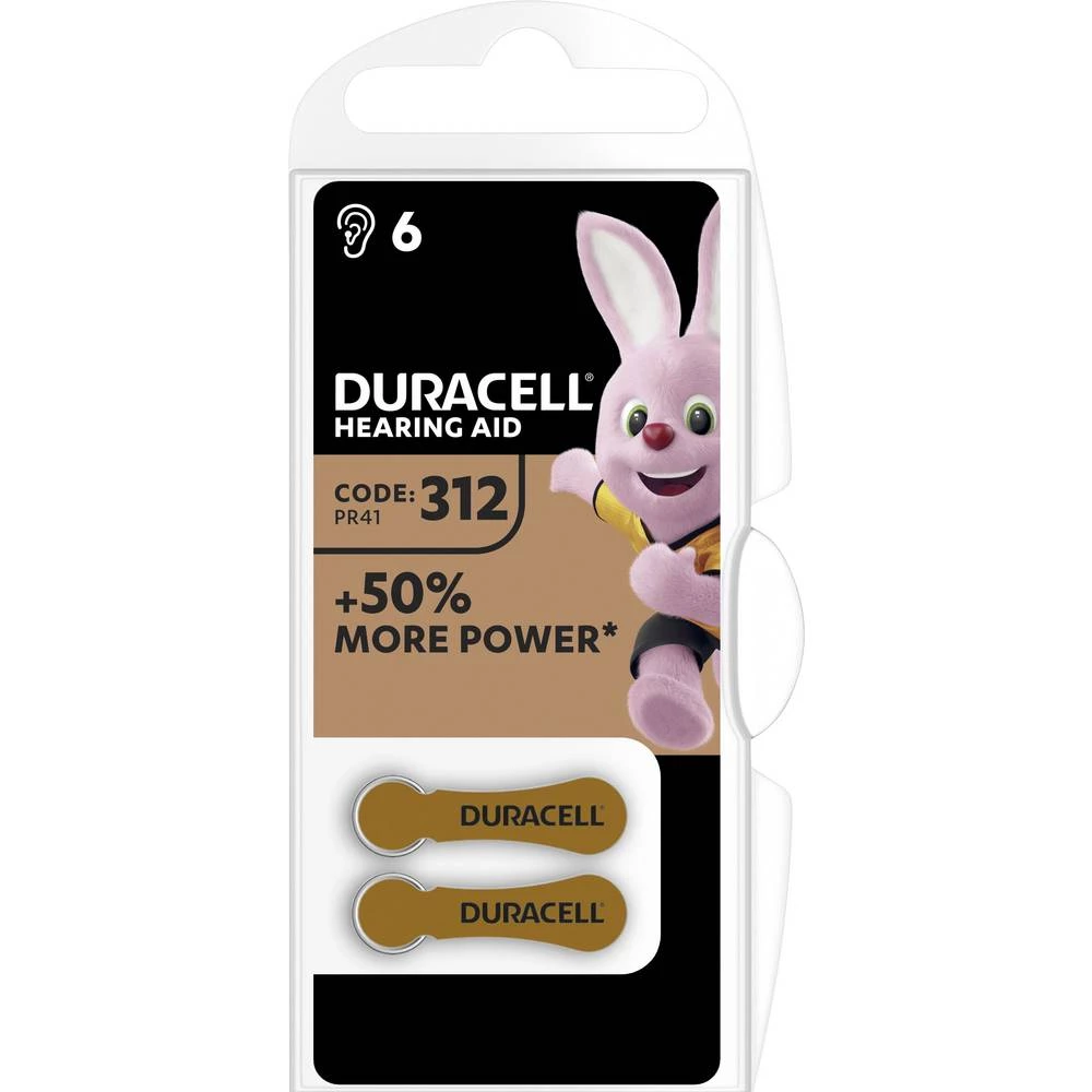 Duracell 312AC baterija za slušni aparat za 312 cink-zračni 160 mAh 1.45 V 6 St. slika