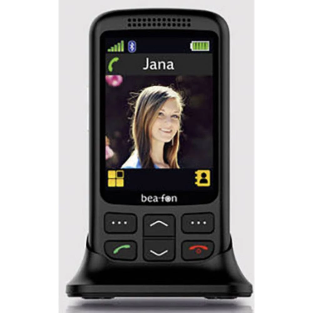 beafon SL750 Senior mobilni telefon Stanica za punjenje, SOS ključ Crna/srebrna slika