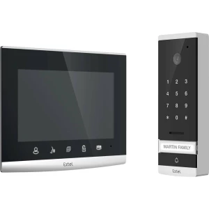 Extel 720309 video portafon za vrata žičani kompletan set 1 obiteljska kuća staklo, crna slika