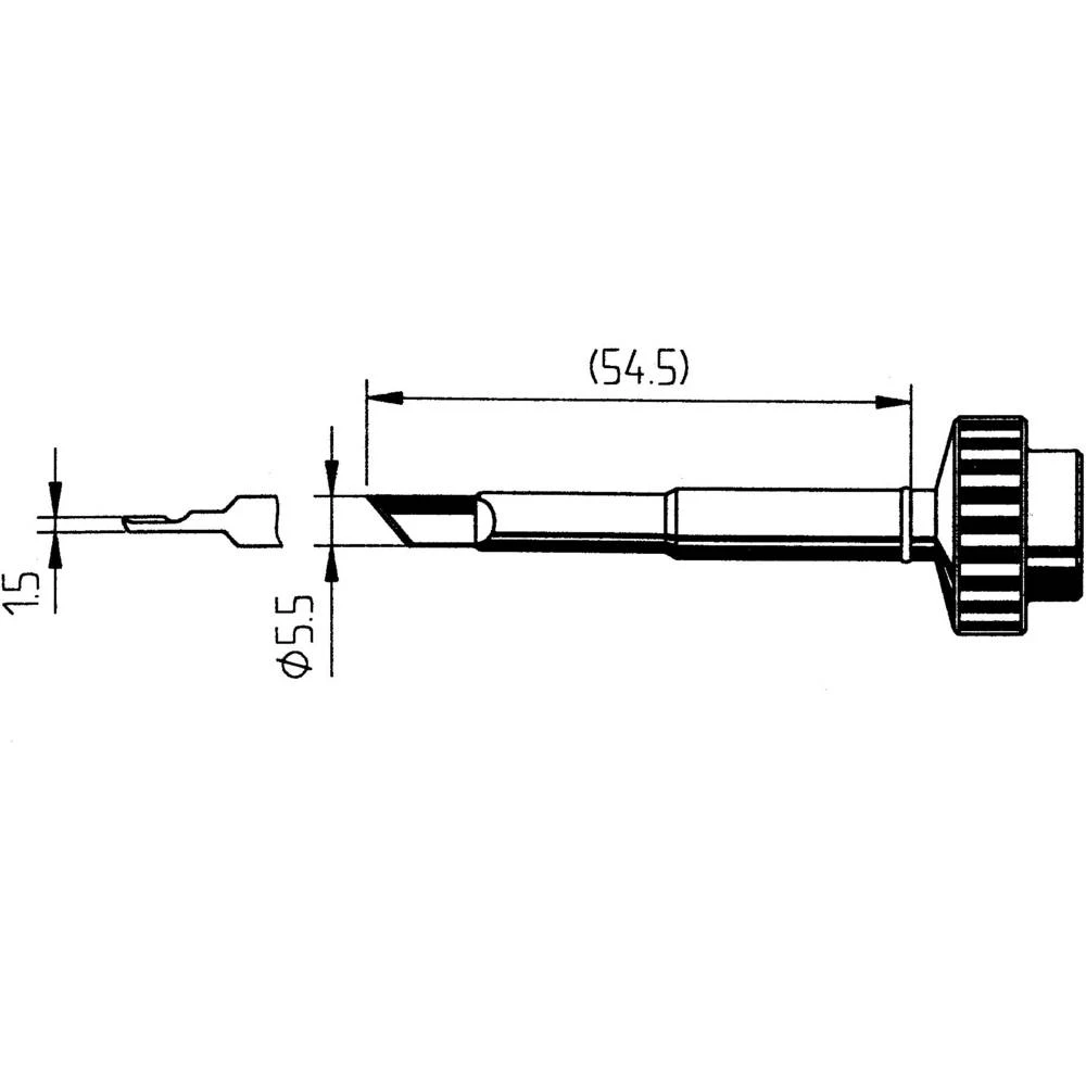 Ersa 0612MD Lemni vrh Diagonalno odrezan, ERSADUR Veličina vrha 1.50 mm Content 1 ST slika