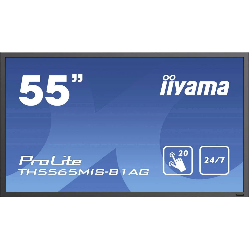 Zaslon na dodir 138.7 cm (54.6 ") Iiyama ProLite TH5565MIS ATT.CALC.EEK A (A+++ - D) 1920 x 1080 piksel Full HD 12 ms HDMI slika