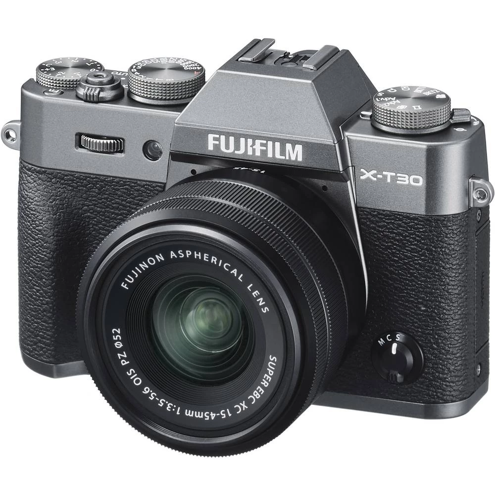 Sistemska kamera Fujifilm X-T30 XC 15-45 mm 26.1 MPix Zaslon osjetljiv na dodir, Elektroničko tražilo, Nagibni zaslon, WiFi, Nas slika
