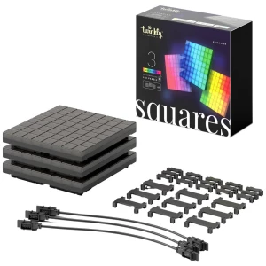 Smart LED panel SQUARES, 3 Square Blocks extensions Pack, 64 RGB piksela, 16x16 cm, crna, IP20 - potreban je početni komplet ili paket od 1 komada Twinkly SQUARES TWQ064STW-03-BAD LED panel    RGB slika
