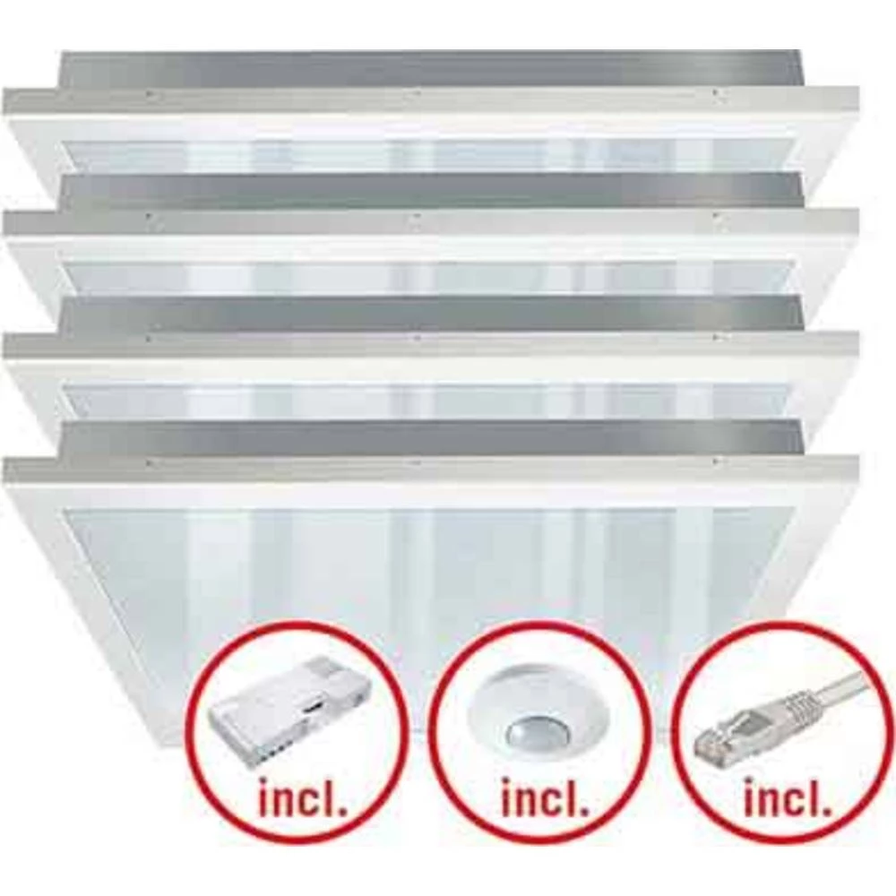 LED stropna svjetiljka LED LED fiksno ugrađena ESYLUX PNLCEL10 #EQ10122293 EQ10122293 Bijela slika