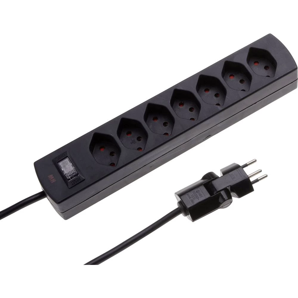 Max Hauri 114969 razdjelna letva s prekidačem 7-struki crna 1 St. slika