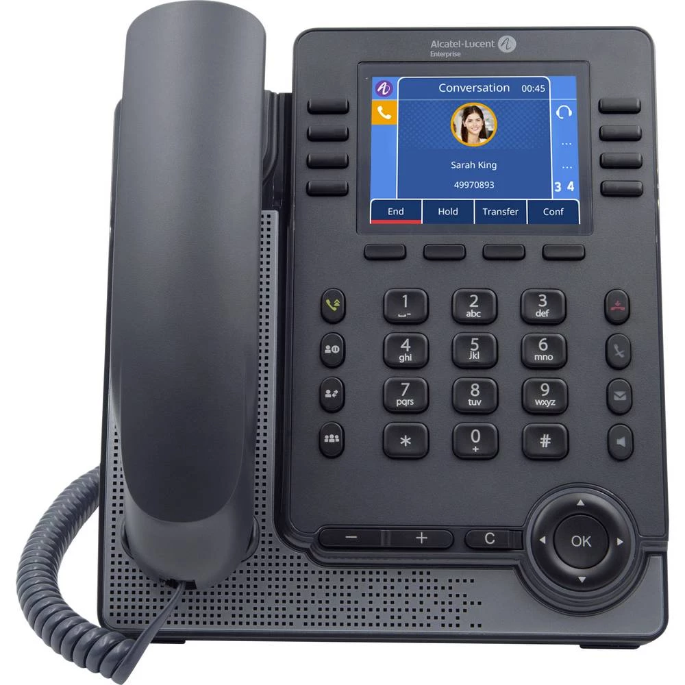 Alcatel-Lucent Enterprise M7 Myriad SIP telefon s kabelom, voip poe, responder, handsfree, priključak za slušalice LC za slika